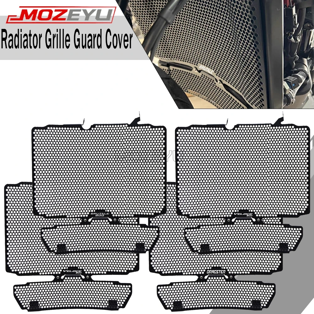 2026 MOZEYU Part Radiator Guard Oil Cooler Guard Cover For MV Agusta Brutale 800 RR/RC/ Dragster RR SCS/RC SCS/Rosso 2018 - 2025