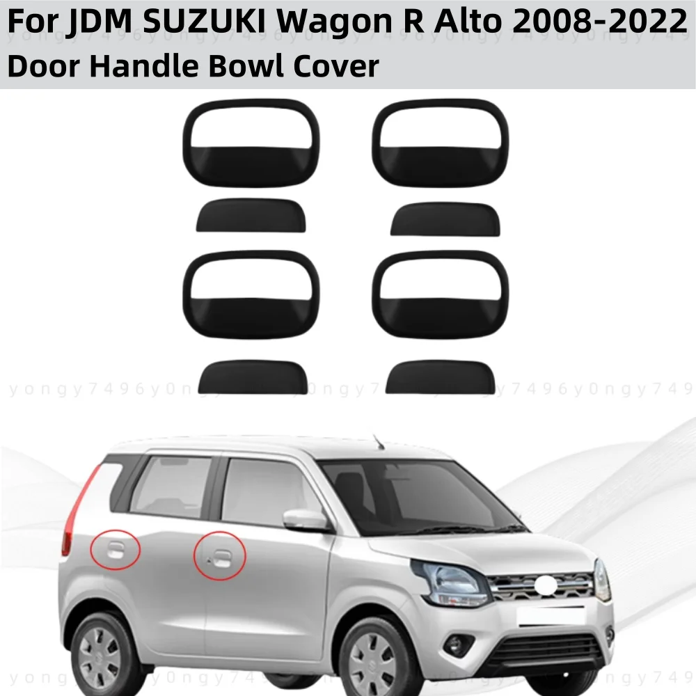 

Матовый черный защитный чехол для дверной ручки, автомобильные аксессуары для JDM SUZUKI Wagon R Alto 2008 2009 2010 2014 2016 1017 2018 2020 2022