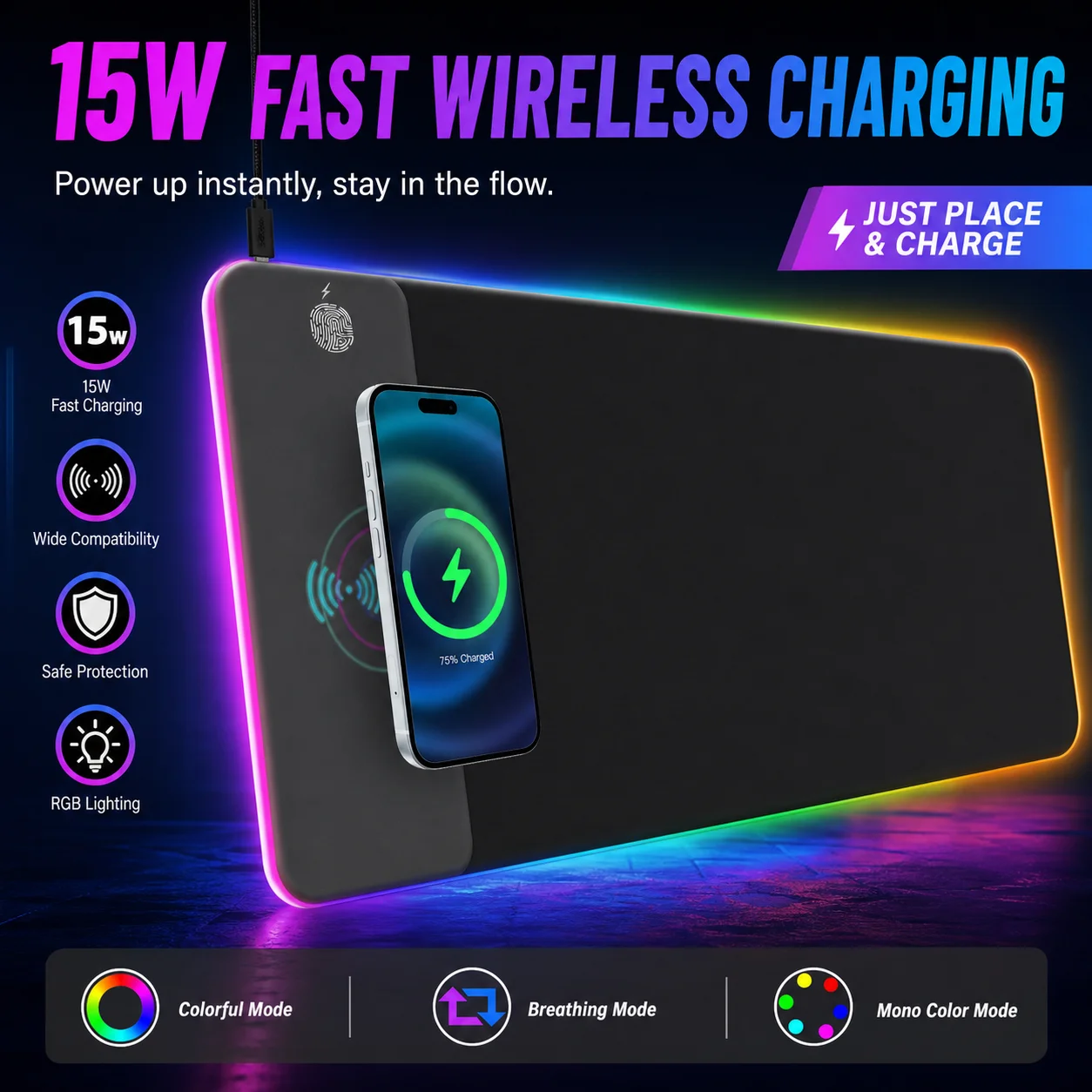 RGB Gaming Mouse Pad with Wire - Rgb Mousepad 评论和价格