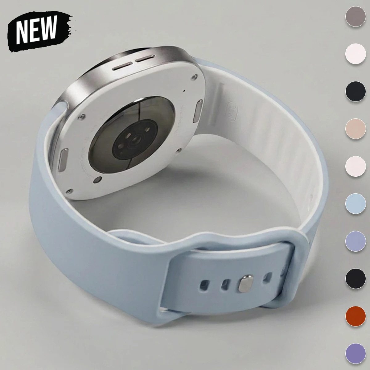 Zweifarbiges Silikonarmband für Samsung Galaxy 8 40 44 mm …