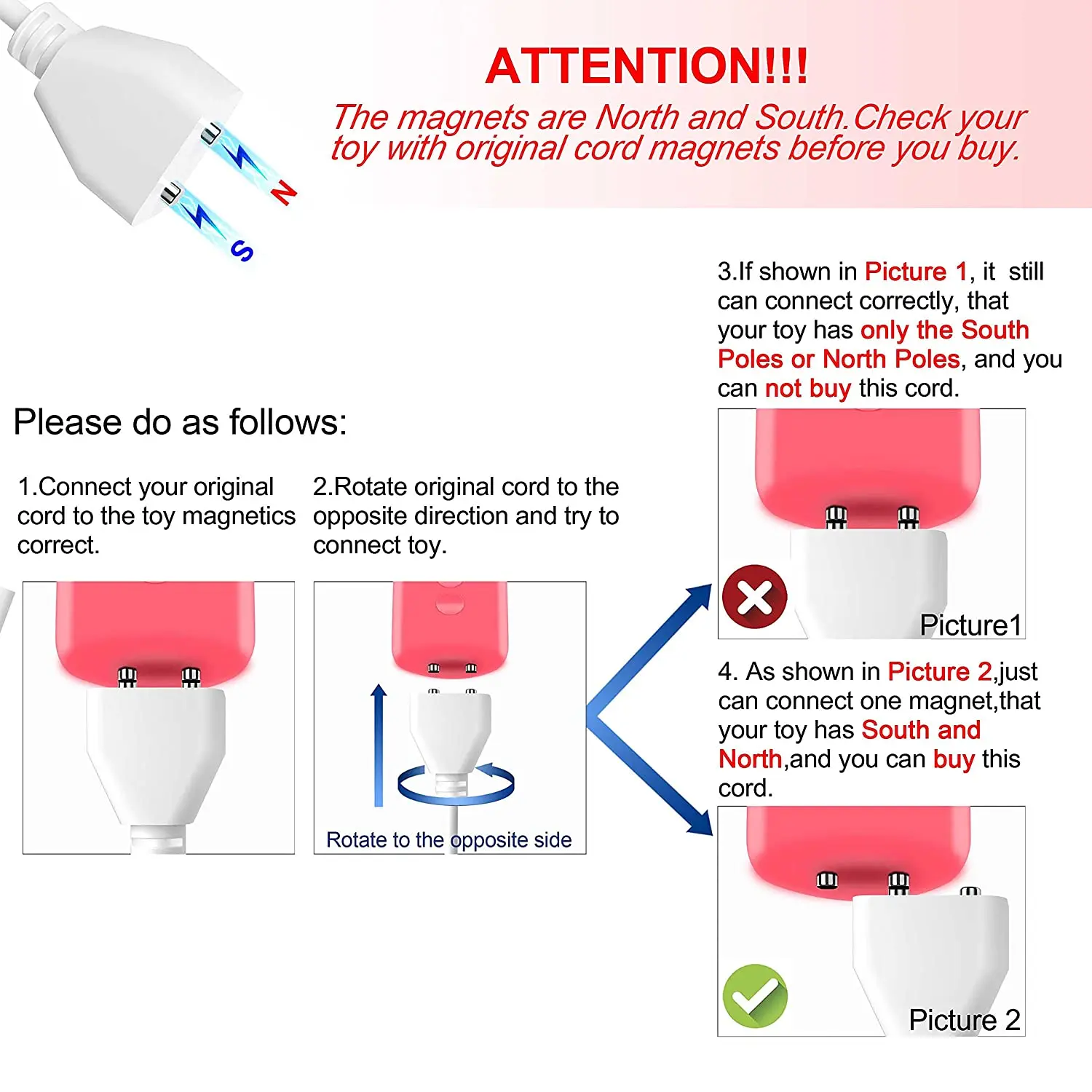 10mm Magnetic USB DC Charger Cable Replacement Charging Cord