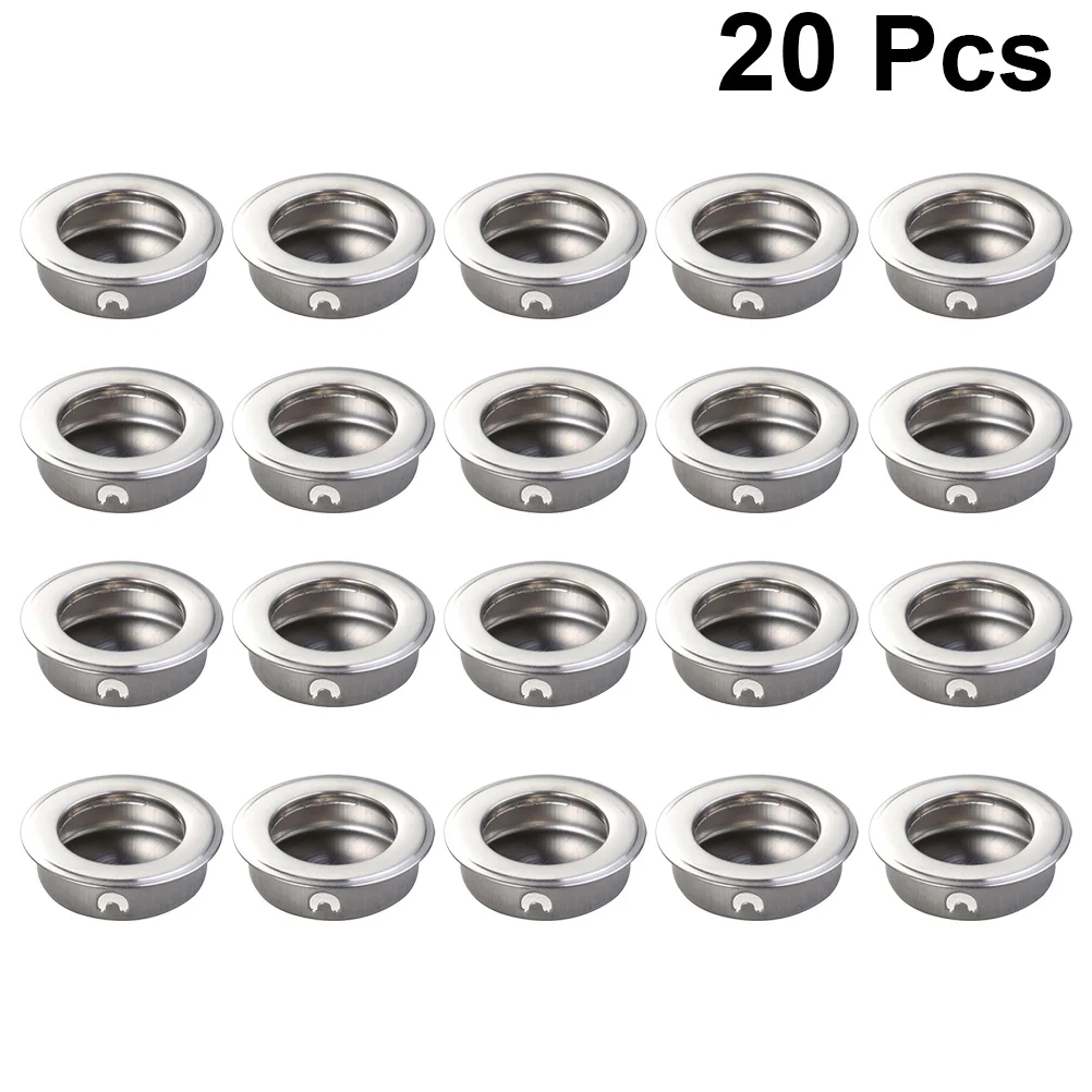 Maniglie da incasso a filo in acciaio inossidabile da 20 pezzi, diametro 35 mm, porta scorrevole, accessori per cassetti, maniglia per porta in acciaio inossidabile