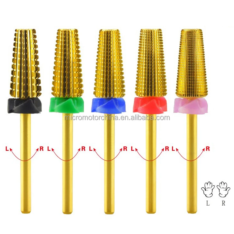 

5 in 1 Nail Drill Bits Two-way Carbide Stainless Steel Professional Podiatry Chiropody Pedicure Manicure Drill Bit