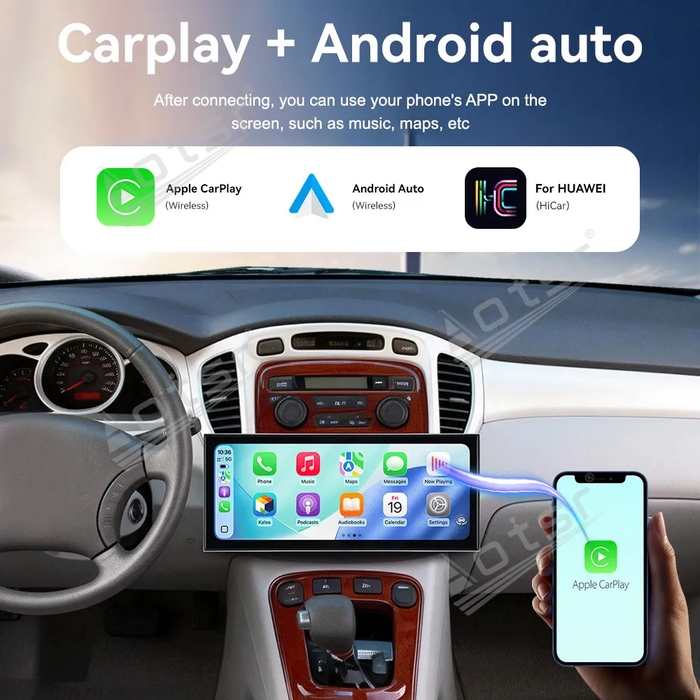 

CarPlay 15.8’’ Android 15 For Toyota Highlander 2001-2003 Car gadgets Car GPS Navigation HD Screen Multimedia Player Head