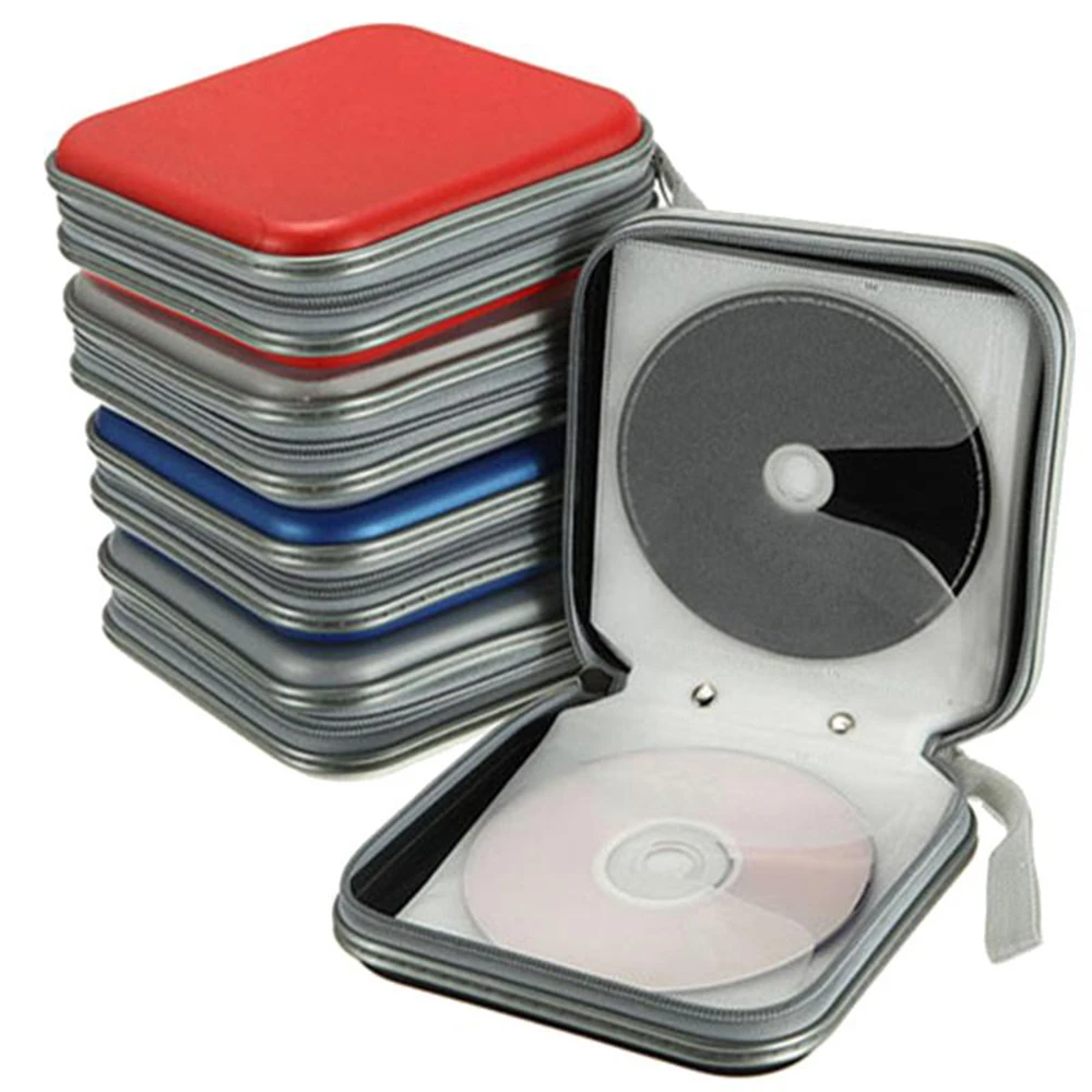 Disc Storage Bags 40pcs Capacity CD Case DVD Bags Organizer Case With Zipper Portable Album Pouch