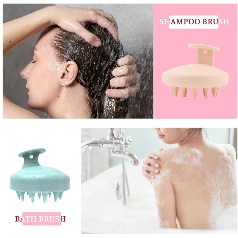 فرشاة غسيل الشعر TPE + قش القمح فرشاة غسيل الشعر فرشاة الرأس فروة الرأس وقف الحكة الخدش مشط تدليك فرشاة تصفيف الشعر أداة