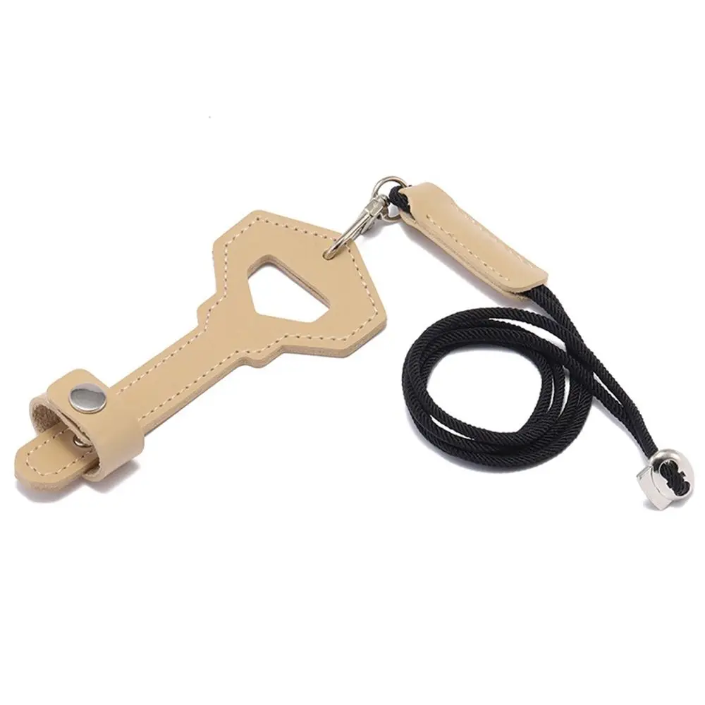 

PU Leather Leather Glasses Chain Neck Strap Rope Hanging Neck Key Shape Sunglasses Case Anti Fall Portable Sunglasses Lanyard