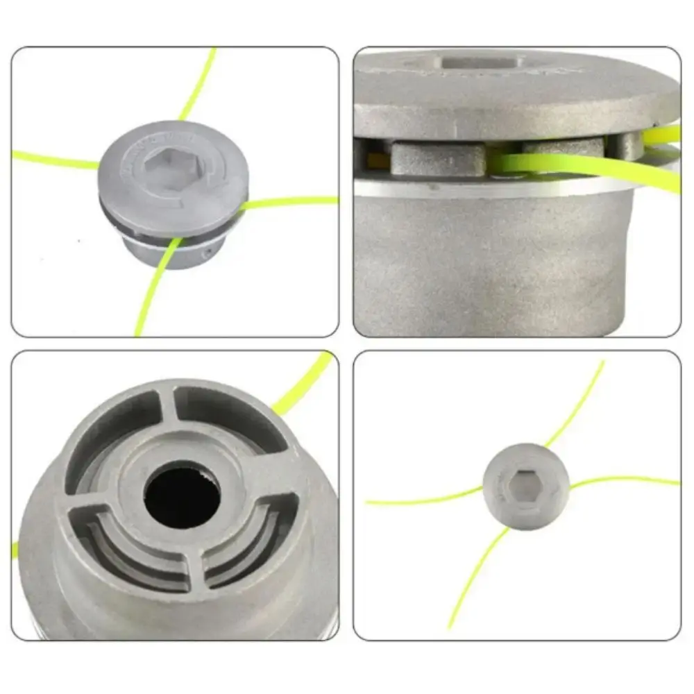 Aluminium Konstruktion Universal Trimmer Kopf Vier Trimmer Linien Ersatz Werkzeug Teil Gras Trimmer Kopf Rasenmäher Zubehör