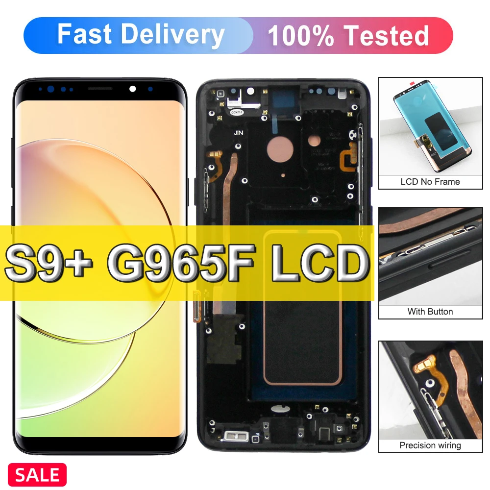 AMOELD For Sumsung Galaxy S9 Plus LCD Display G965F G965U Touch Screen Digitizer Assembly For Samsung S9+ Display Screen