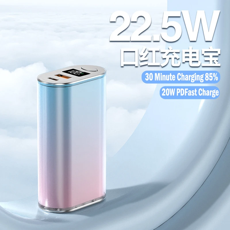 Portable Power Bank Case DIY 10000mAh TypeC Mini Mobile Phone 21700  Batteries Charger QC 22.5W Fast Charging For Xiaomi Samsung