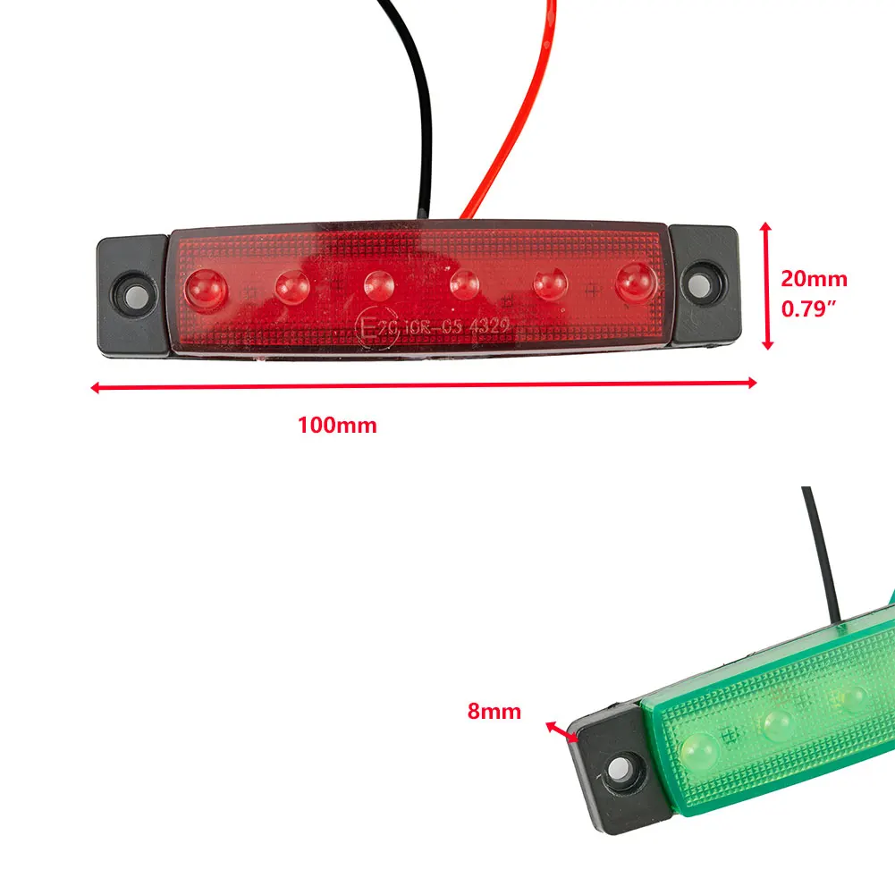 4pcs Navigation 6LED Lights Stern Boat Starboard Lamp Set DC 12V Waterproof Navigation Lights Bow Lights Port Side Lights