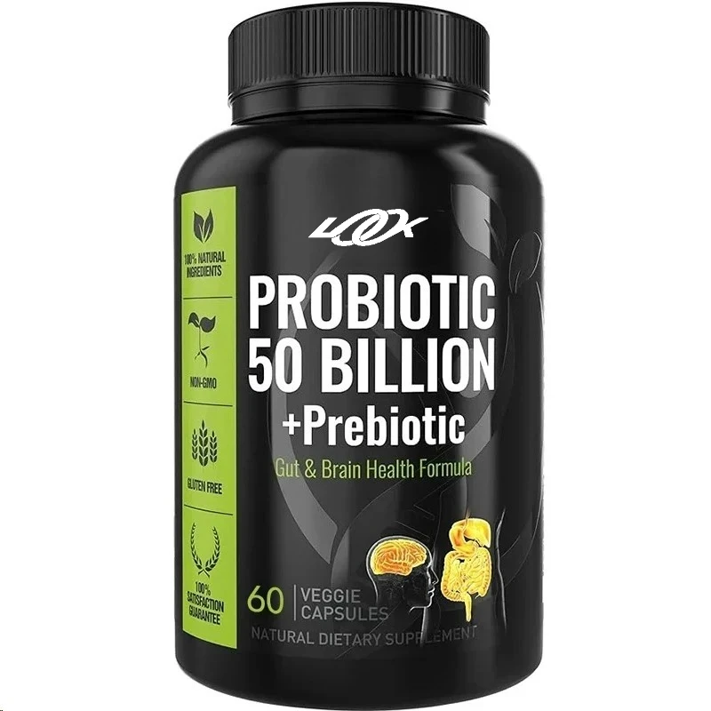 

11 Strains -50 Billion Colony Forming Units - Probiotic Supplements Promoting Digestive - Gut -60 Capsules