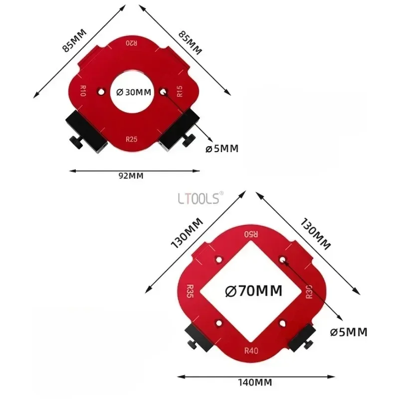 Imagem -06 - Molde de Posicionamento de Canto para Carpintaria Máquina de Corte de Borda Fresa Elétrica de Madeira Arco Redondo de Canto r Ferramentas Manuais Novo