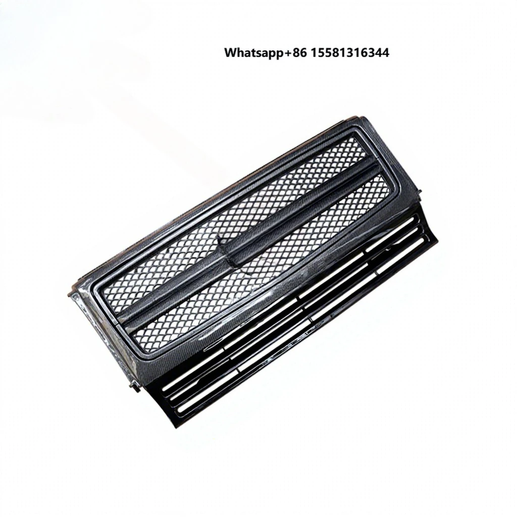 Car Parts Carbon Fiber Front Grill for G Class G350 G500 G63 W463 W464  Bumper Mesh Grille Exterior Upgrade