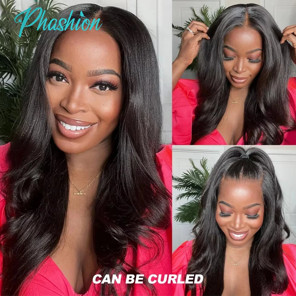 Phashion 13X6 13X4 Kinky Straight Lace Frontal Alleen Voorgeplukt Transparant Yaki Real Hd Kant 100% Remy Mensenhaar Voor Vrouwen