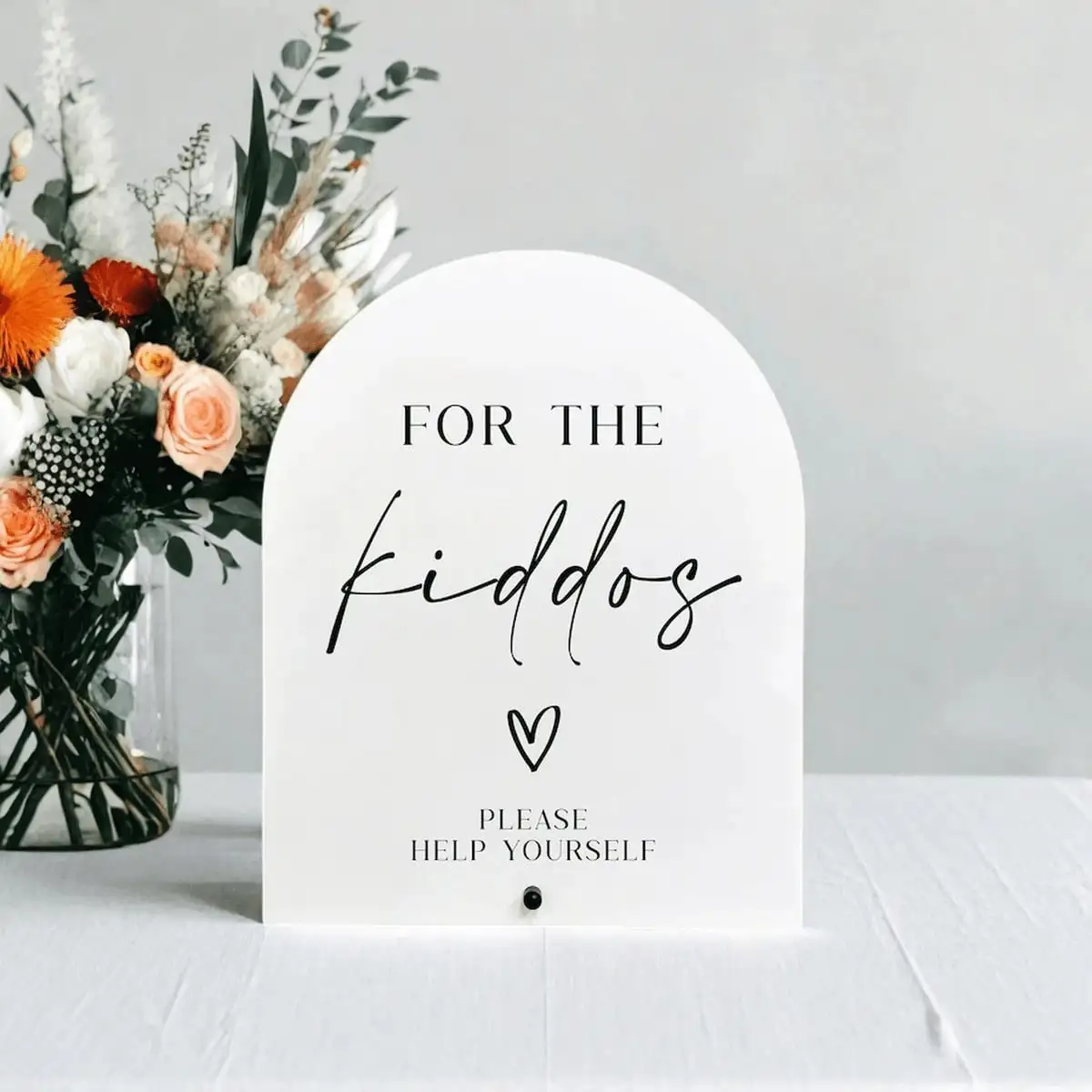 

Wedding Decor Acrylic Sign Plaque, Please Help Yourself Design