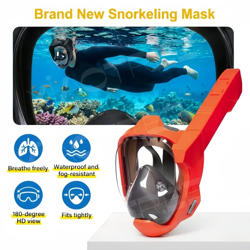 

Snorkel mask for adults, panoramic view, leak-proof, anti-fog, snorkeling equipment for adults for swimming, for women and men