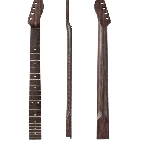 22 Frets 9.5" Wenge TL-Style Guitar Neck Nitro Satin Color Shell Dot for Guitar Part Replacement