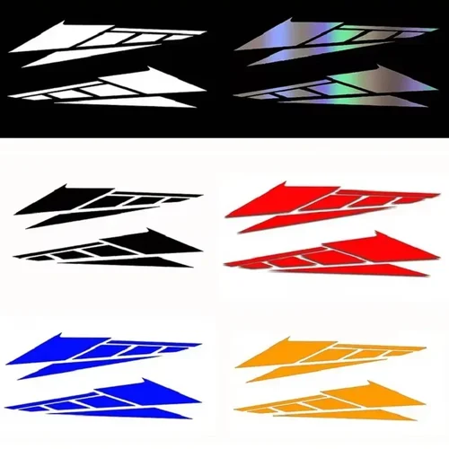 1 par de calcomanías reflectantes autoadhesivas para caja trasera de motocicleta, pegatinas decorativas antiarañazos impermeables para coche y motocicleta, 20cm x 4,7 cm