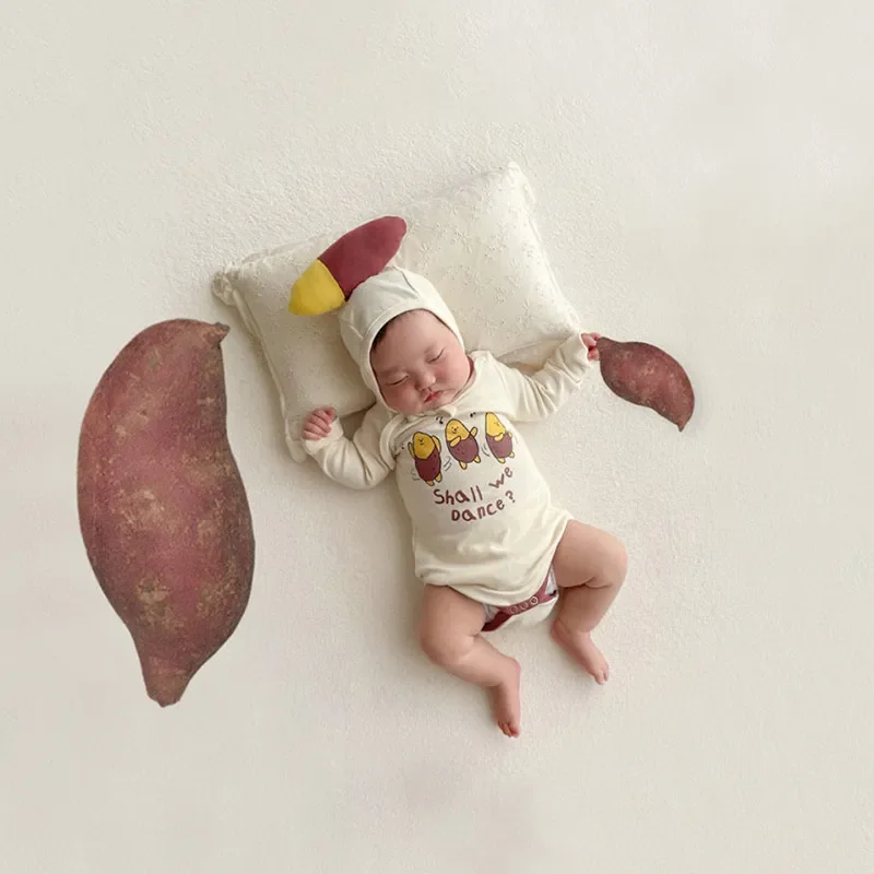 Autumn Baby Bodysuits Sweet Potatoes One Piece Infant Clothes With Hat Newbown Baby clothes Bodysuits one-pieces Baby stuff