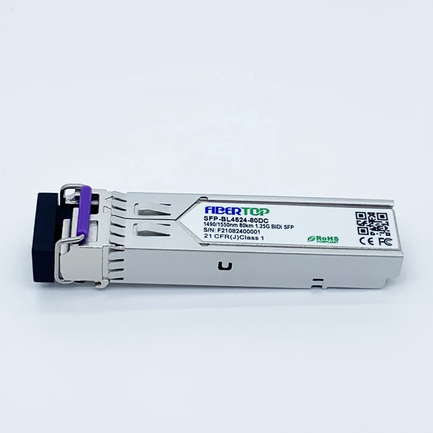 1.25G 1490nm-TX/1550nm-RX 80km BiDi SFP Transceiver Module For Gigabit Ethernet And 1G Fibre Channel