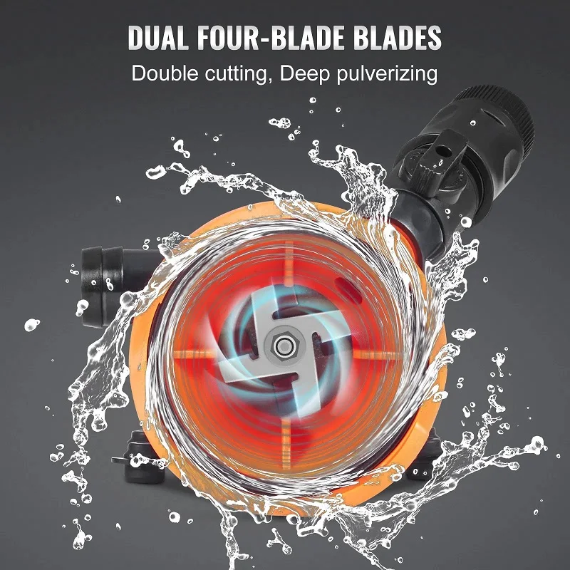 VEVOR RV draagbare versnipperaarpomp, 12V, 12GMP RV-afvalpomp met snelle ontgrendeling, RV-rioolpomp met afneembare snelle verbinding