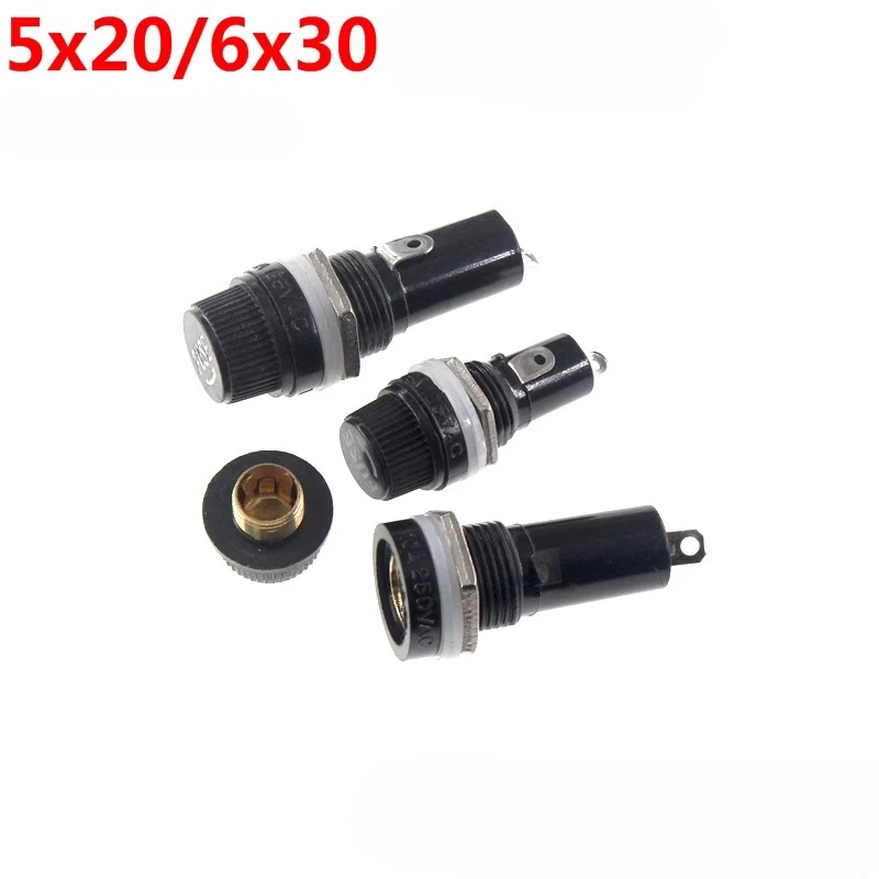 

1PCS BLX 5*20 6*30MM Fuse Safety Tube Seat Black Knob Seat PCB 5x20mm Fuse Socket 6x30 The Base