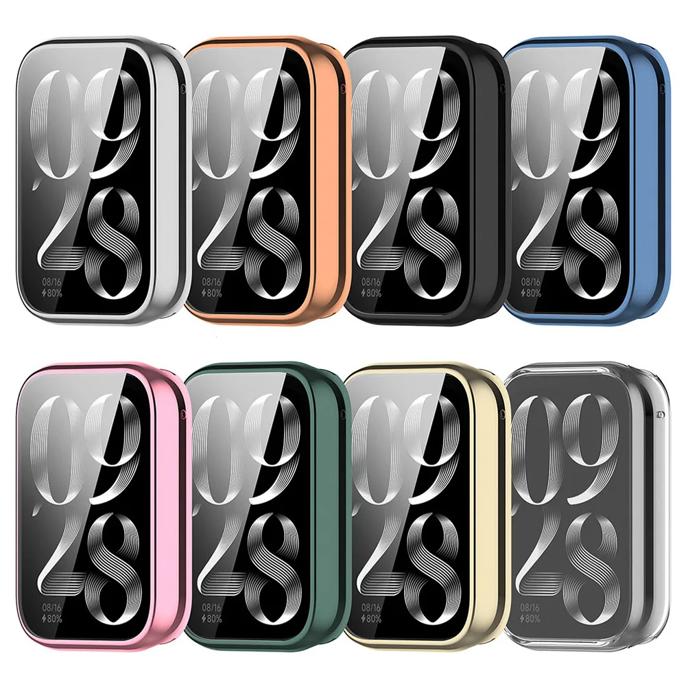 Electroplated TPU Protective Case For Xiaomi Mi Band 8 Pro Full Screen Protector Shell Cover Bumper