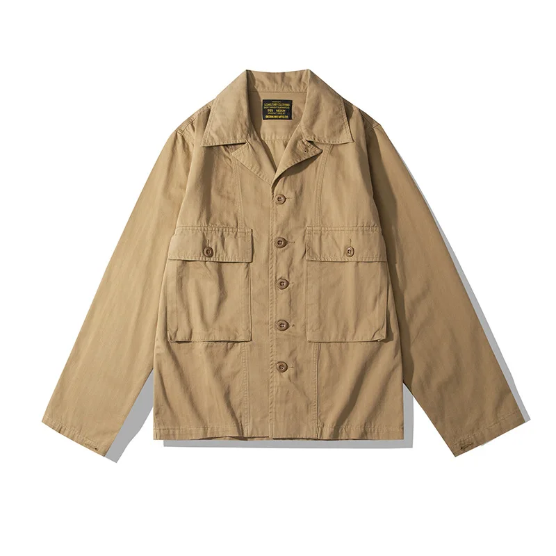 American Vintage Casual Herringbone HBT Utility Shirt Jacket