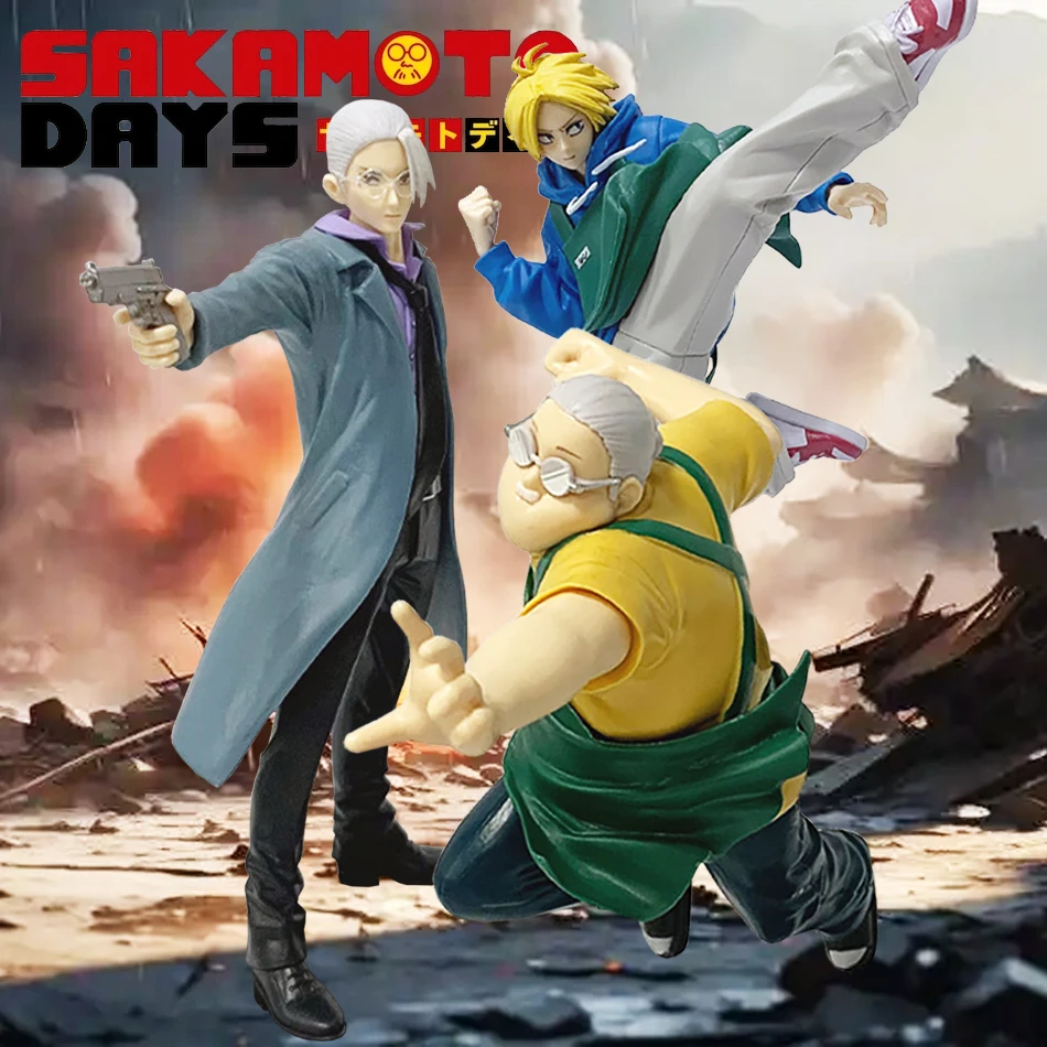 21cm 애니메이션 사카모토 데이즈 피규어 장난감 타로 사카모토 신 아사쿠라 액션 피규어 인형 PVC 모델 컬렉션 장식품 장난감 선물 핫