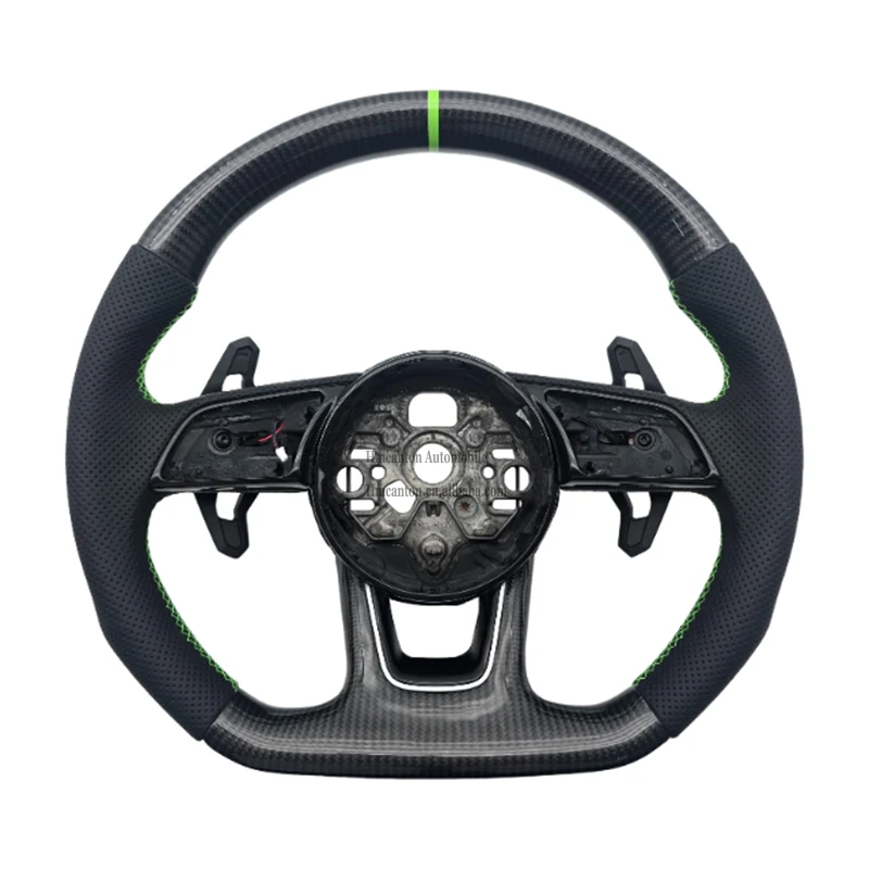 

Новый продукт, оптовая продажа, перфорированная кожа из углеродного волокна для Audi A1 A3 A4 B9 A5 A6 A7 C7 Q5 S5 S9 Автомобильный руль