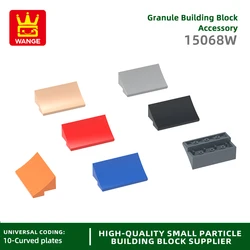 Wange58Pcs/lot15068WHalf Arc4+4 holes Slope Curved Building Block Moc Color Accessories Compatible with Brick DIY Children's Toy