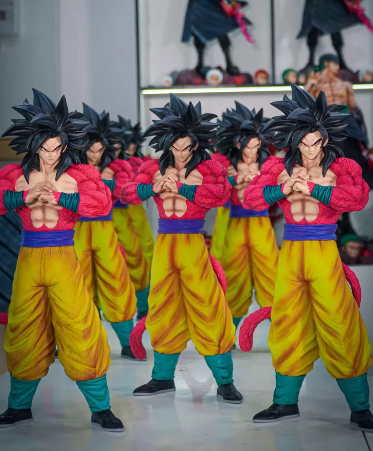 

JT Toy 53CM Dragon Ball Goku Anime Figure SSJ4 Son Goku Hold Fist Figurine PVC Statue Collection Model Doll Desk Christmas Gift