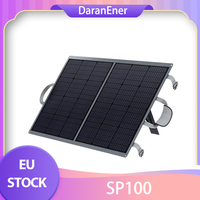 DaranEner SP100 100W Foldable Solar Panel, Adjustable Stand, IP54 Waterproof