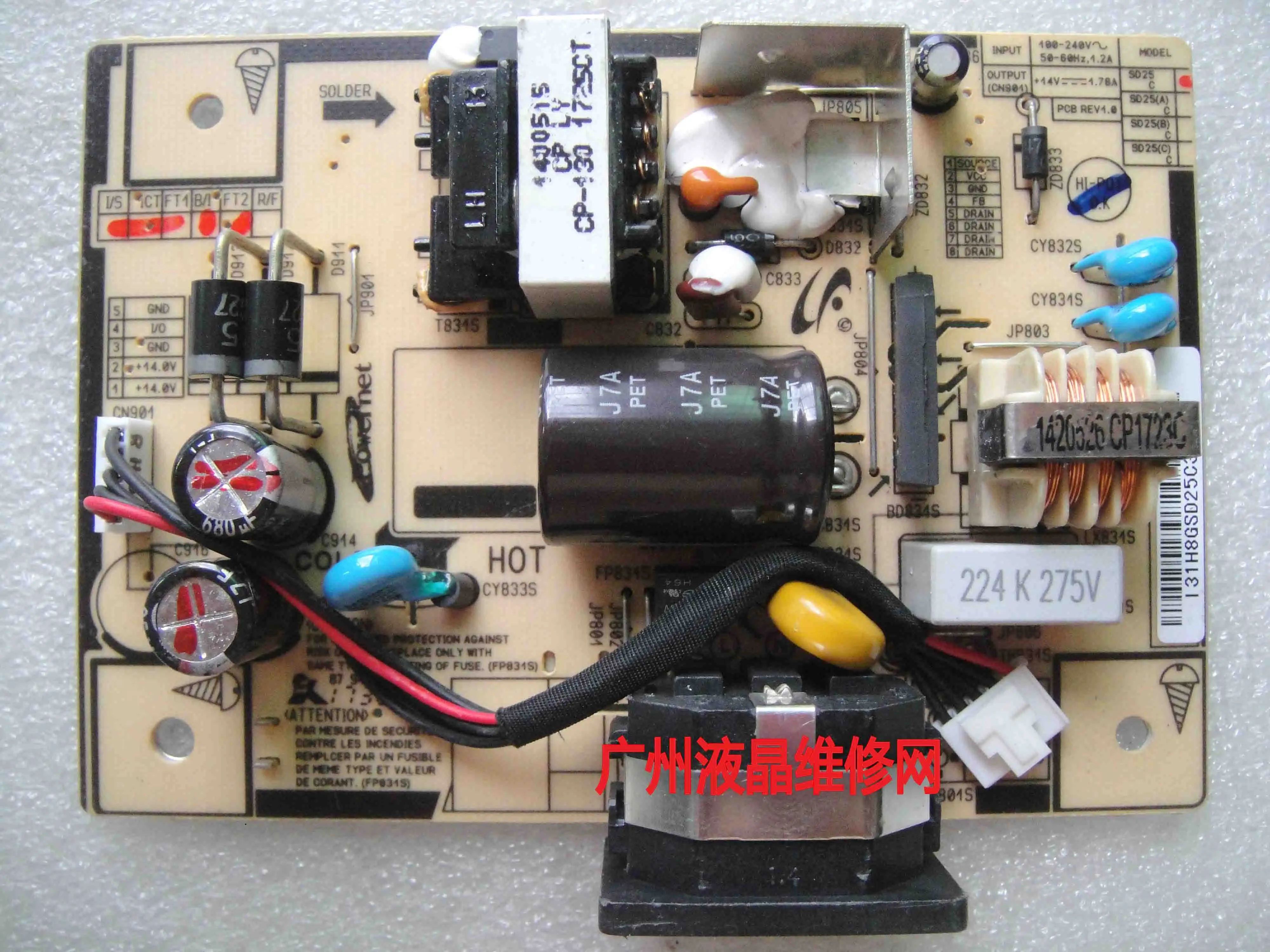 S22E200B Power supply board S22E200B 02-3282-0700 BN44-00749C