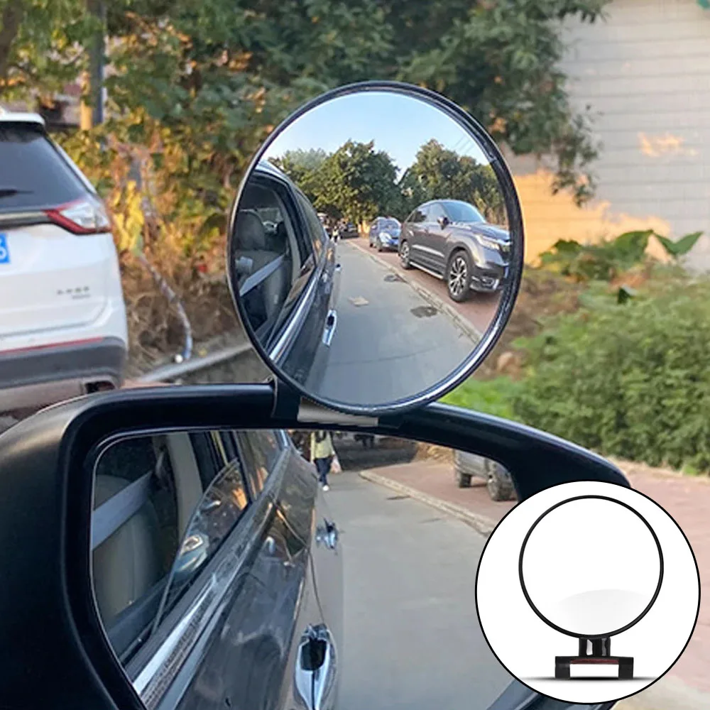 

Car Round Convex Blind Spot Mirror Auto Rearview Reverse Side Mirror Parking Universal Angle Adjustable Small Round Mirrors