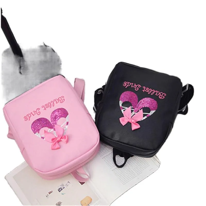 High Quality PU Waterproof Kids Ballet Backpack Girls Dance Bag