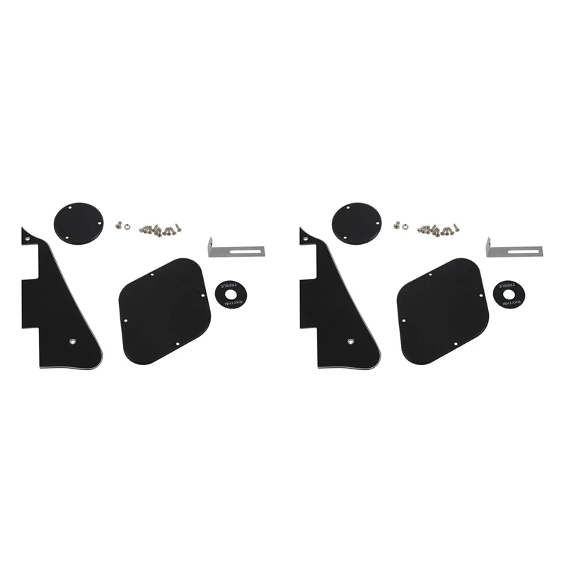 

2Set Black Pickguard /Cavity /Switch Covers/Pickup Selector Plate /Bracket/Screws For LP Guitar Style