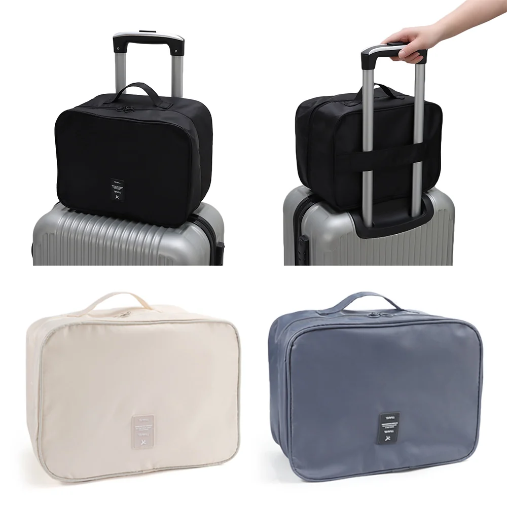 Upgraded Multi-layer Travel Shoe Bag Waterproof Sturdy Sneakers Storage Bag Zipper Portable Storage Box Store 4 Pairs of Shoes