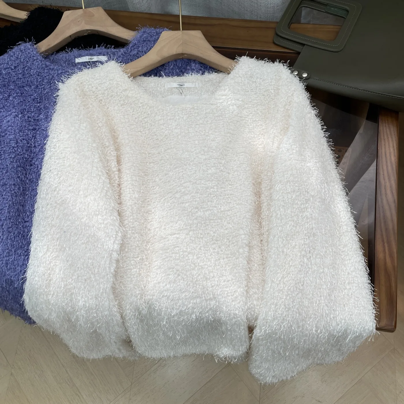 

Loose Casual Long Sve round Ne Color Sweater Autumn New Sle Sweet Sle Straight Cut Other Material Spring Singl...