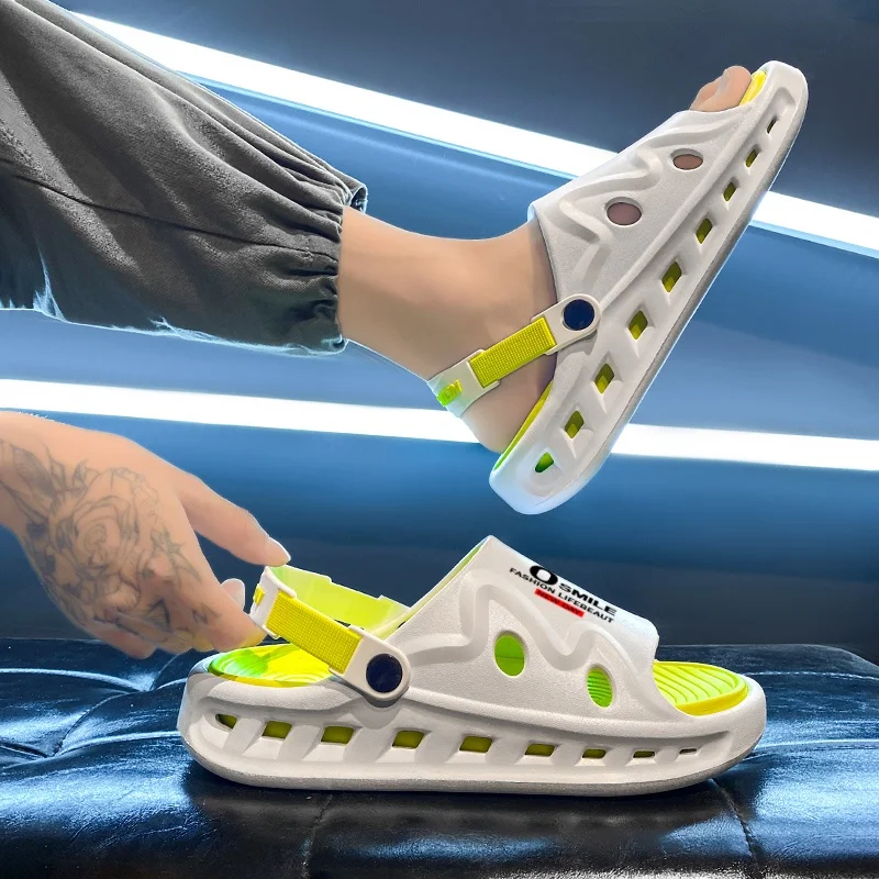 

New Men Slippers Summer EVA Soft-soled Platform Slides Sandals Indoor Outdoor Walking Beach Shoes Flip Flops Unisex Women