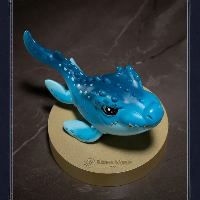 Limited Edition Pure Brass Jurassic Dinosaur Q Version Mosasaurs Cartoon Handmade Copper Carving Model Comic Animation Gift