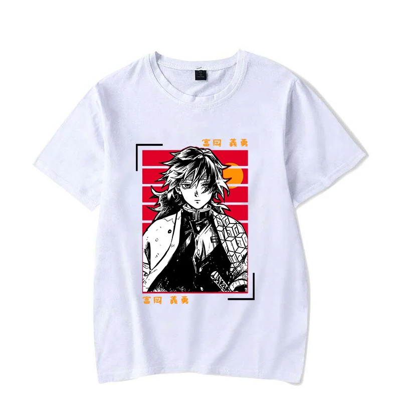 Hot Anime Tomioka Giyuu Printed T-shirts for Women Men Summer Tee Shirt Summer Casual Short Sleeve Round Neck Tops T-shirts