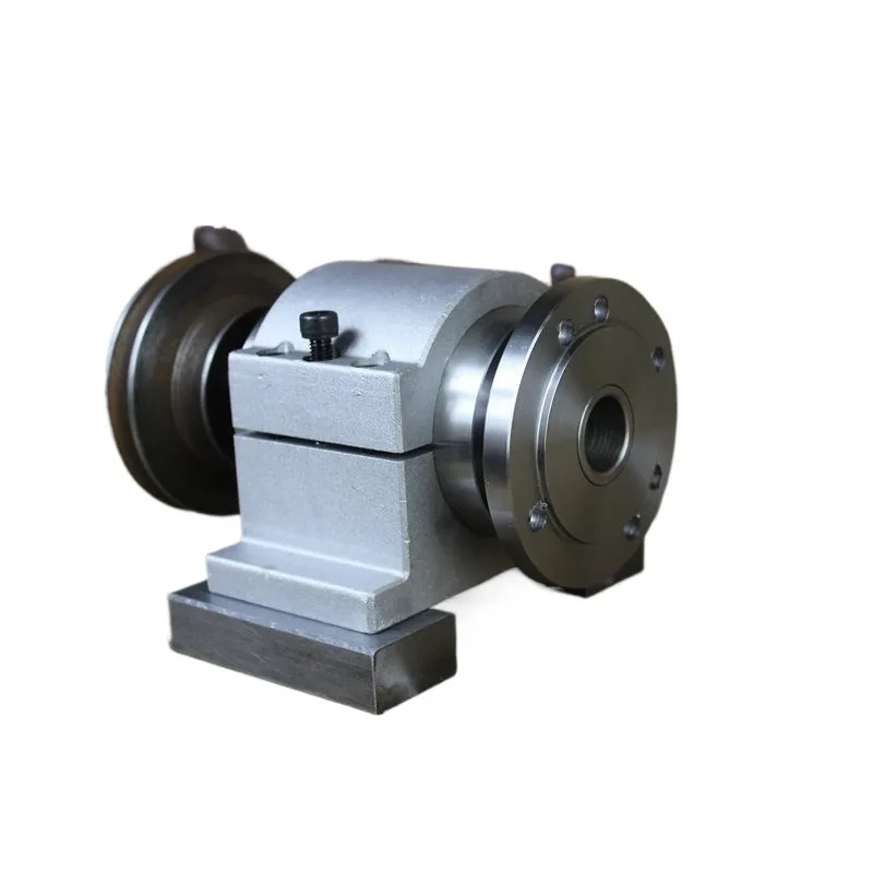 For lathe spindle high strength bedside assembly with flange