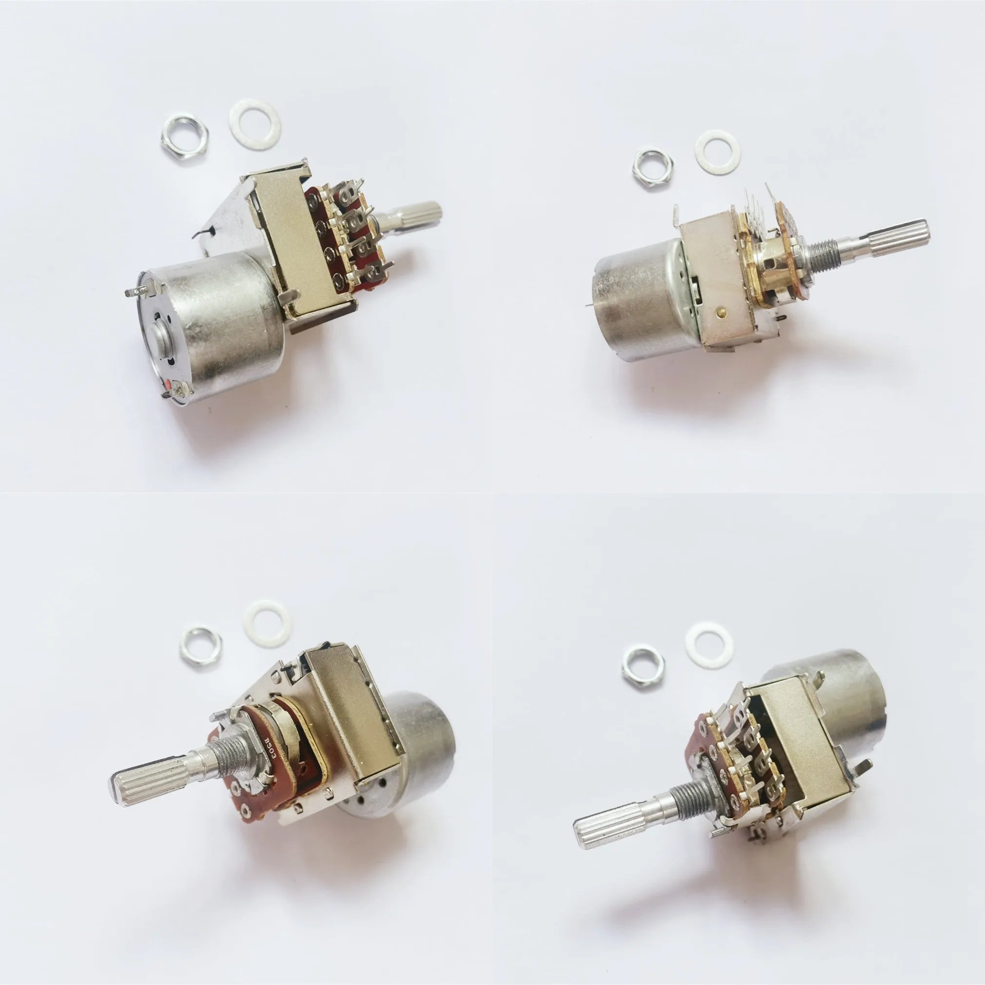 

Original new 100% 148 Type dual potentiometer with motor B50K B100K handle long 25MM 8pin (SWITCH)