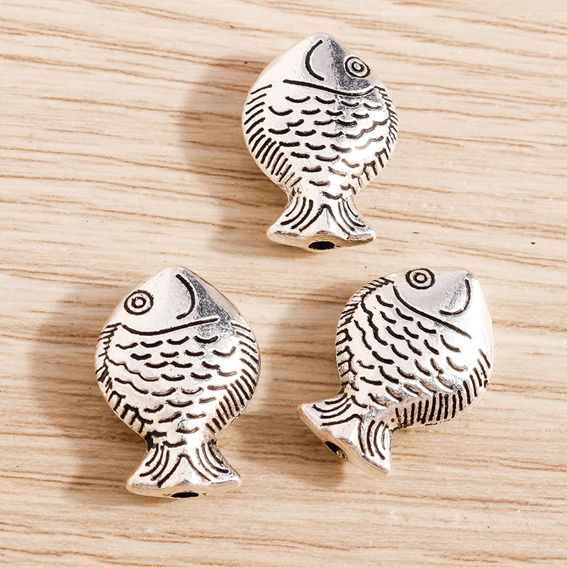 Tusember 10 Stück niedliche Anhänger aus Legierung in Form von Fisch, Qualle, Seestern und Muschel für die Schmuckherstellung von Halsketten, Ohrringen, Armbändern, DIY – Detail 12