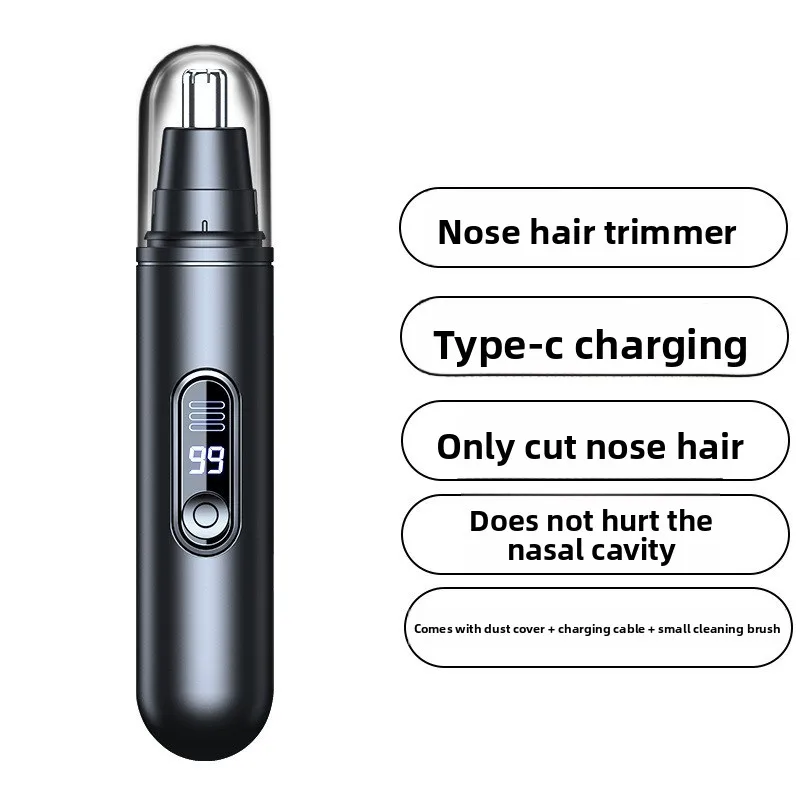 

Автоматический триммер для удаления волос в носу, бровях и ушах, безболезненный, миниатюрный, портативный, электрический, перезаряжаемый.
