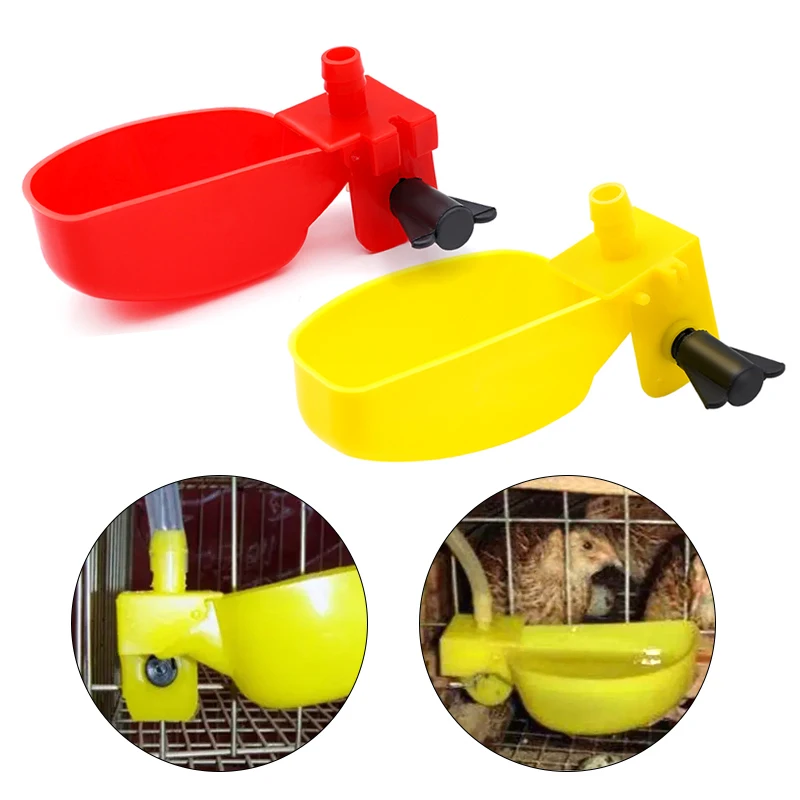 20Sets Chicken Quail Automatic Drinking Fountain Piegon Duck Water Bowl Small Pet Parrot Bird Small Animal Drinking Cup