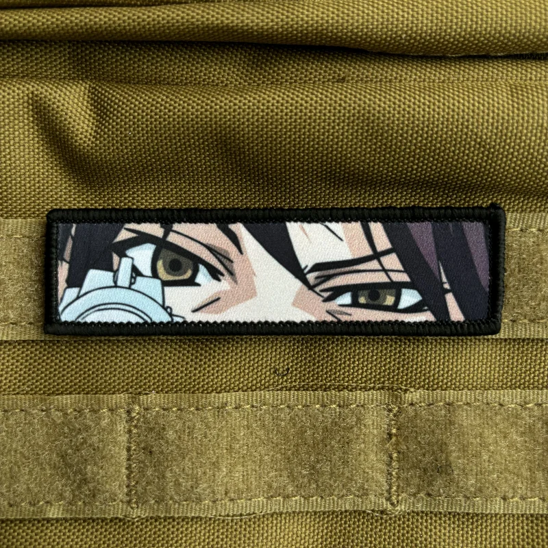 Revy Eyes Morale Badge Anime Black Lagoon Patch Hook and Loop Printing Tactical Military Backpack Quadratic Element Sticker