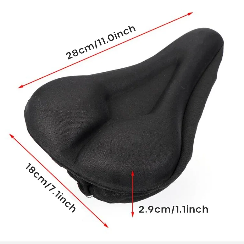 3D Soft Gel Padded Bike Seat Cover - Comfortable Cycling Saddle Cushion